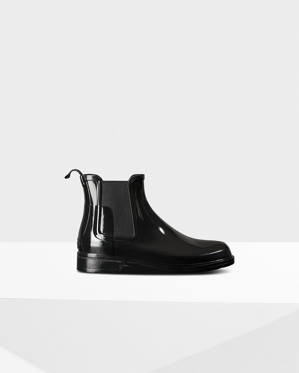 Chelsea Boots Heren - Hunter Refined Slim Fit Gloss - Zwart - 61AUILBKD